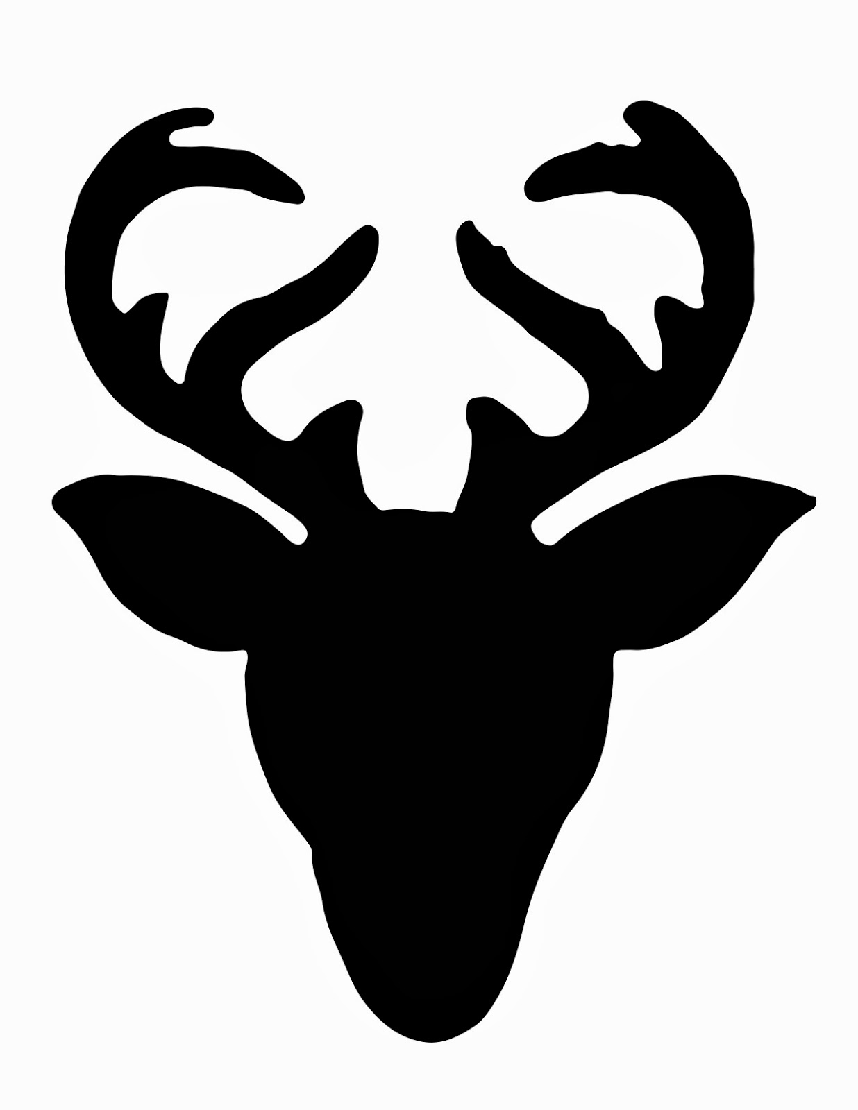 Reindeer Head Silhouette