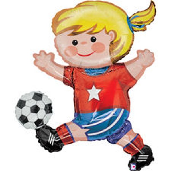 Soccer Girl SuperShape Foil Balloon, FREE shipping offer, 50% off ...