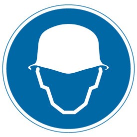 International Symbol Labels - Wear Head Protection - SYM82