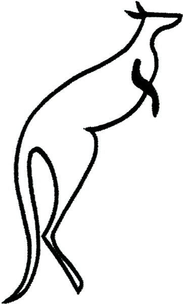 kangaroo outline clip art - photo #15