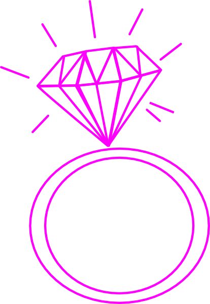 Diamond Ring- Dark Pink clip art - vector clip art online, royalty ...