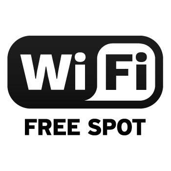 Wireless Decal Sticker WiFi Free Spot Sign Vinyl X2WKR