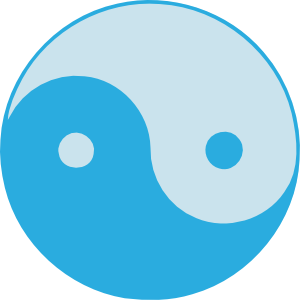 Blue Yin Yang clip art - vector clip art online, royalty free ...