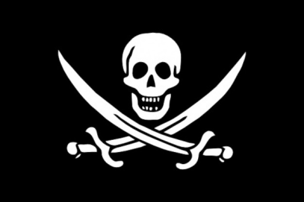 Pirate Flag Jack Rackham clip art | Download free Vector