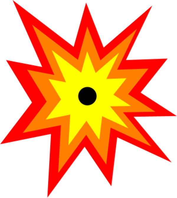 explosion cartoon - vector Clip Art