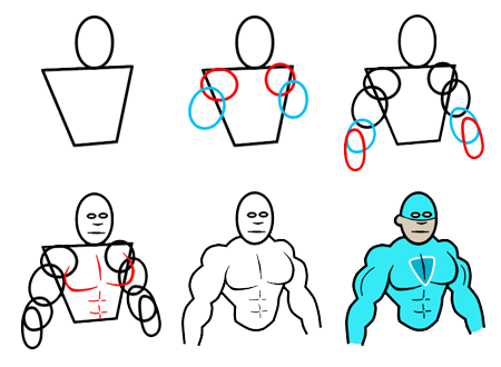 How to draw cartoon superheros