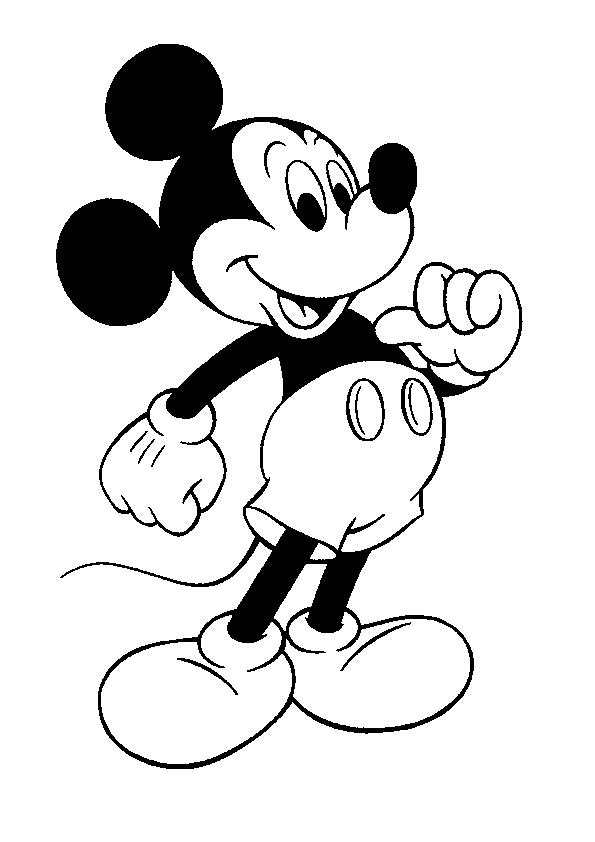 mickey mouse clip art free black and white - photo #25