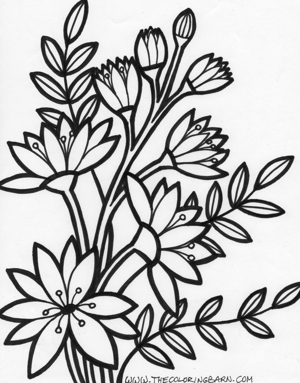 958 views Printable Coloring Pages Flowers – flower power coloring page ...