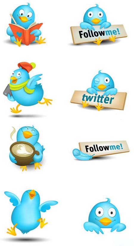 vector graphics: Twitter Icons Sources Vectors