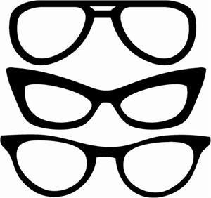 vintage glasses template, silhouette | Designspiration