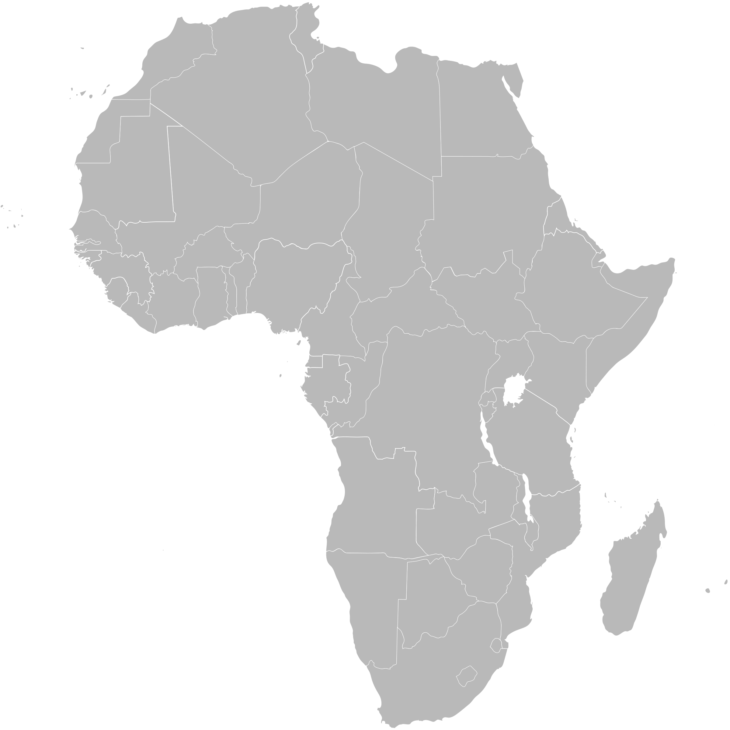 Clipart - Outline map Africa