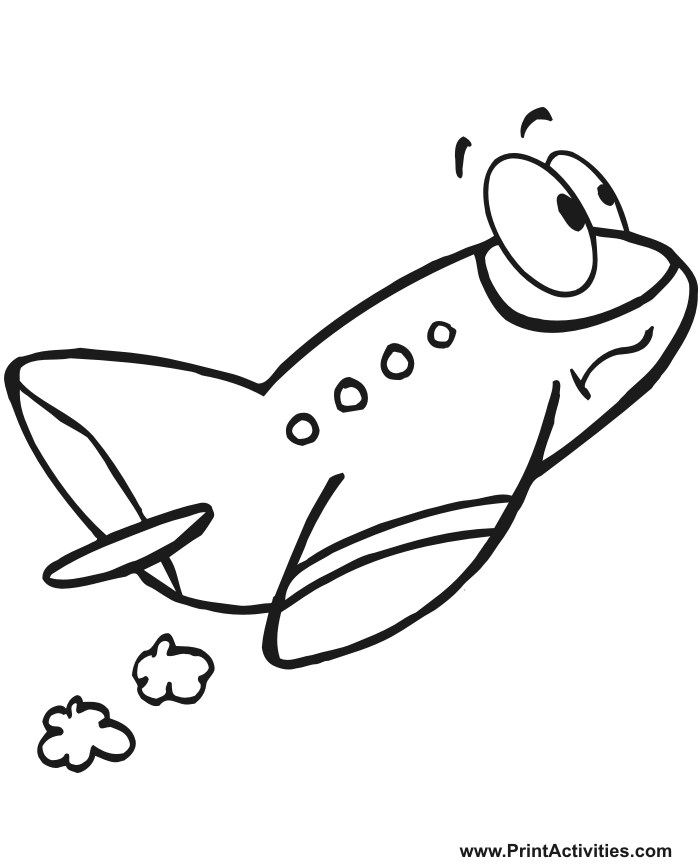 Desktop Wallpapers Cartoon Airplane Coloring P #8785 Wallpaper ...