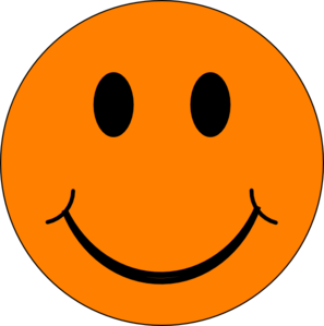 Happy Orange Face clip art - vector clip art online, royalty free ...