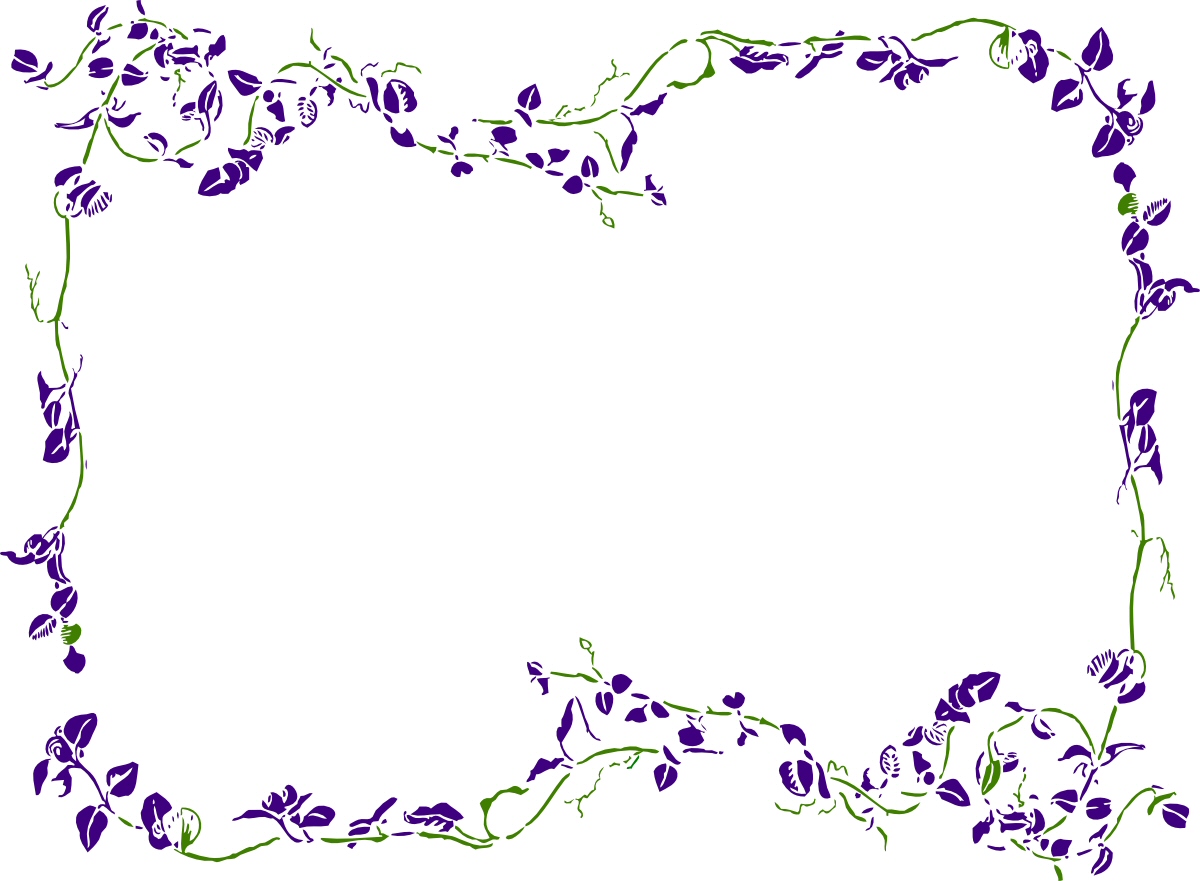 Purple Floral Border Vector: AI and EPS Downloads