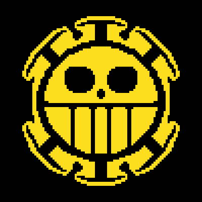 piq - pixel art | "Trafalgar Law Flag *colour" [100x100 pixel] by ...