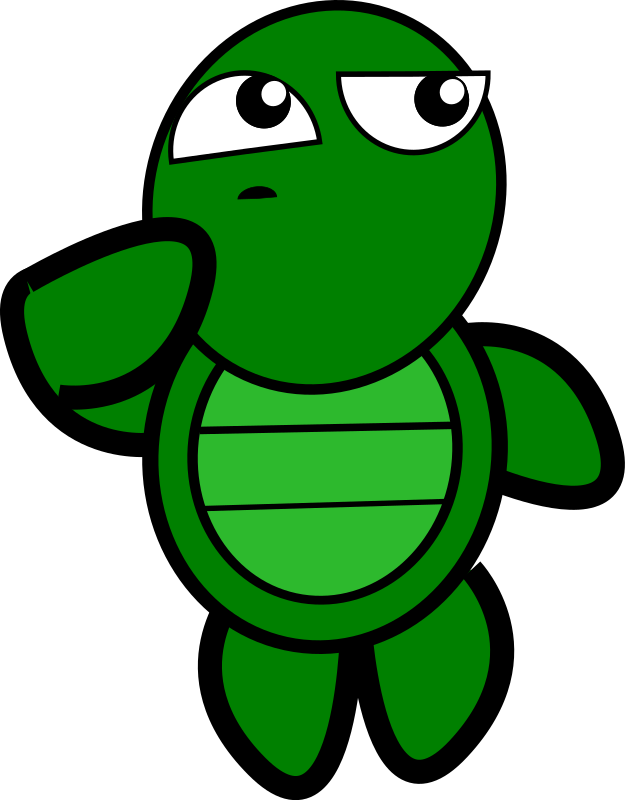 Clipart - Turtle-Thinking