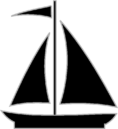 Simple Sailboat Outline. - Free Clipart Images