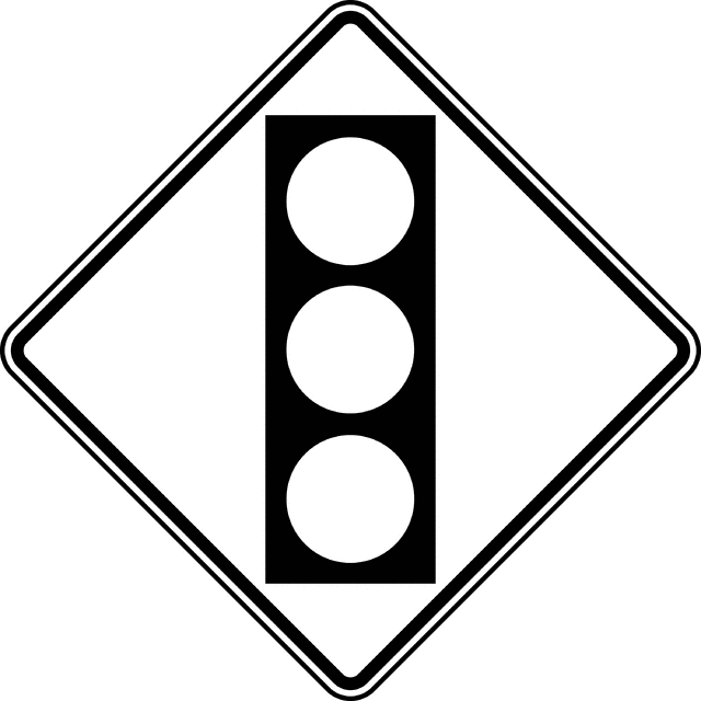 Traffic light clipart black and white
