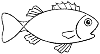 Drawing a Cartoon Fish with Easy Sketching Instructions - How to ...