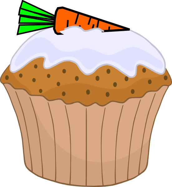 Carrot Cake Muffin Clip Art - vector clip art online ...