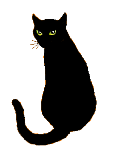 Black cat clipart transparent