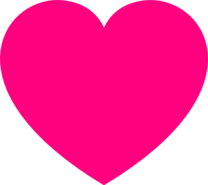 Dark pink heart clipart