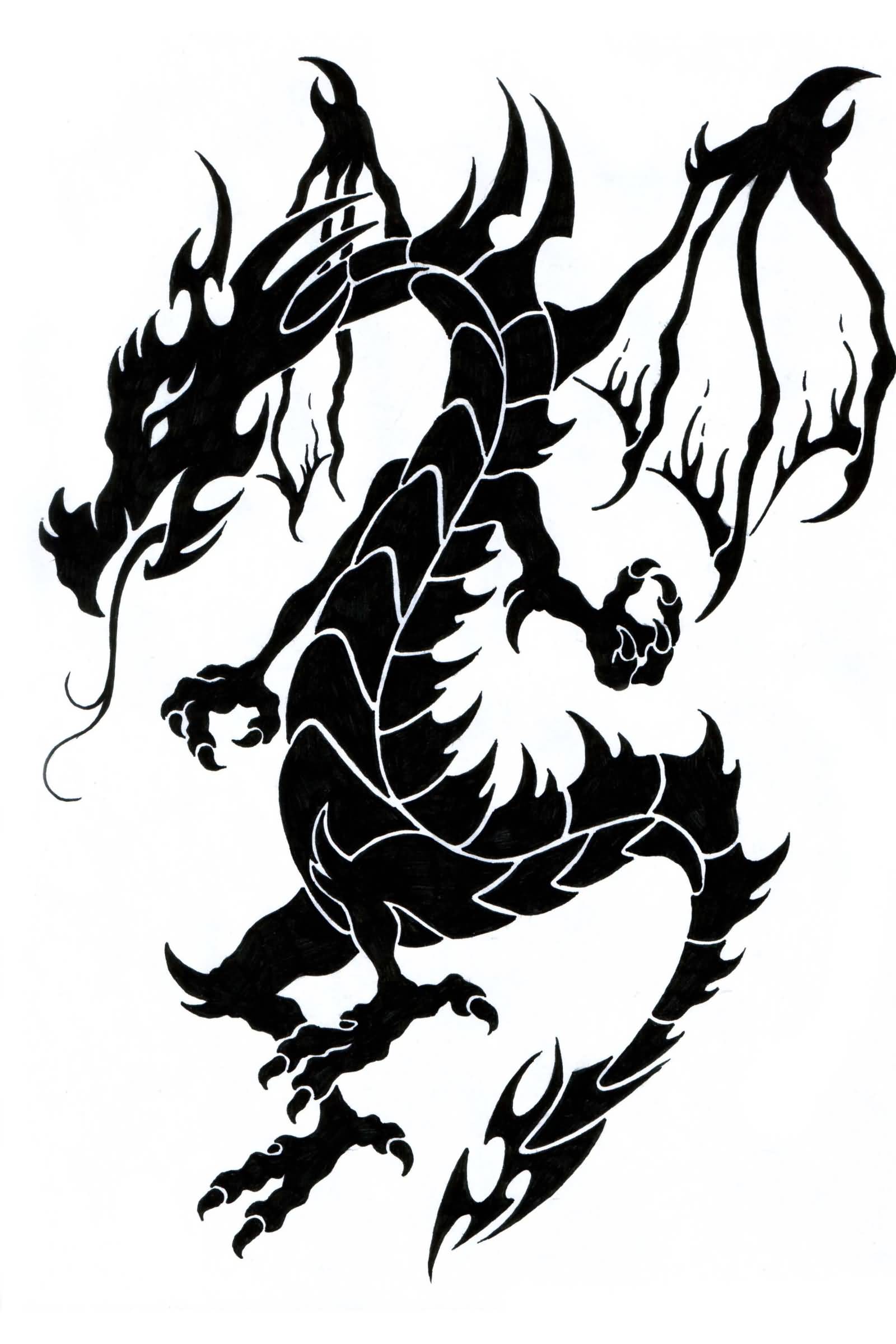 Chinese Tribal Dragon Tattoo ClipArt Best