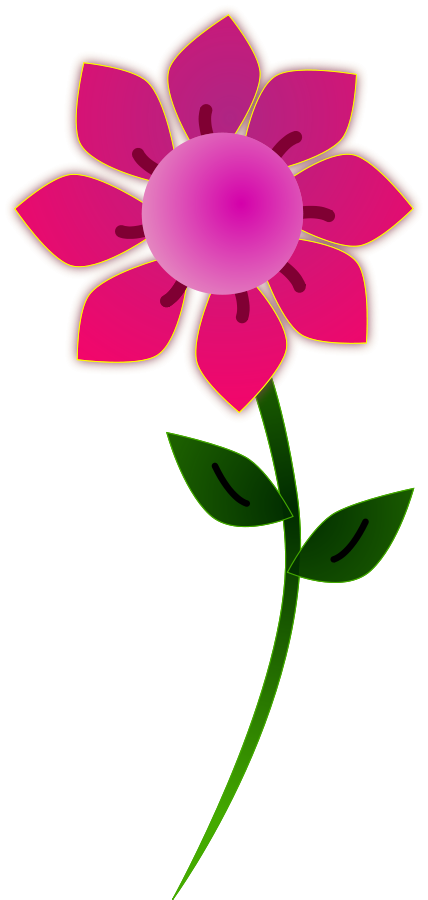 Pink Flower Border Clip Art - Free Clipart Images