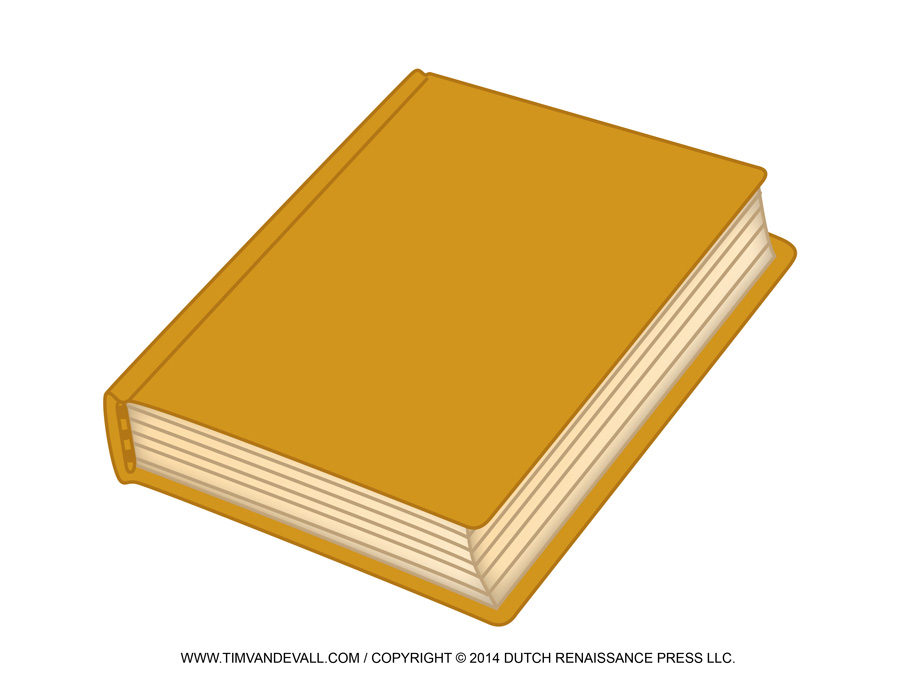 Free Blank Book Cover Template - Book Report & Reading Clip Art