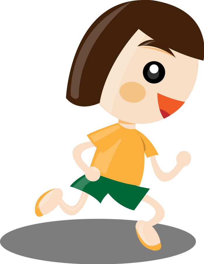 free clipart girl running - photo #36