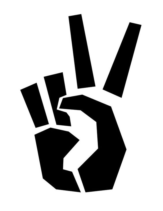 Peace Sign Fingers Stencil by disturbed-dream.deviantart.com | Ink ...