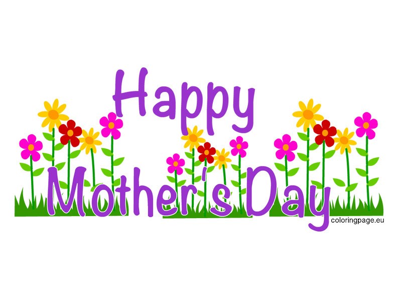 Free Mothers Day Coloring Pages Printables -Mothers Day Clipart