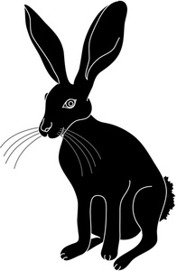 661 views Jack Rabbit Clipart Image - Clip Art Silhouette Of A Jack Rabbit ...