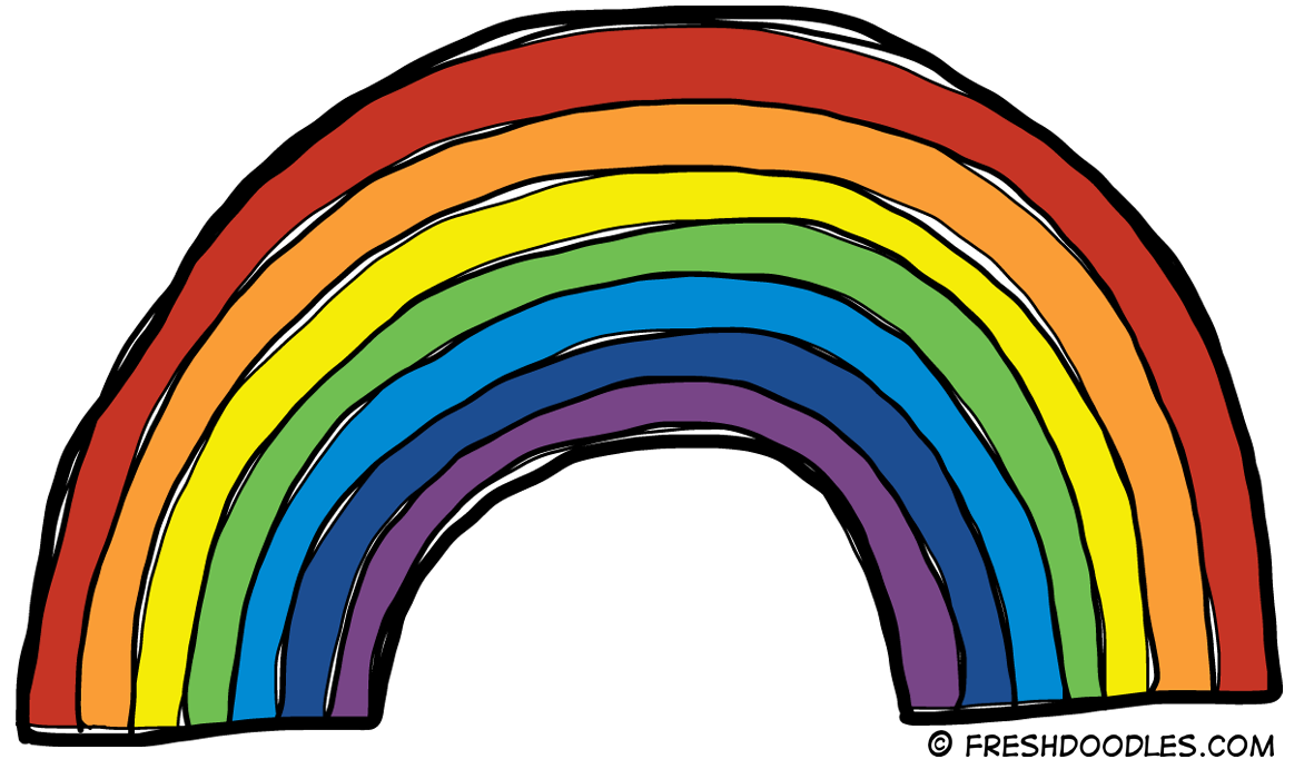 Colourful rainbow clipart