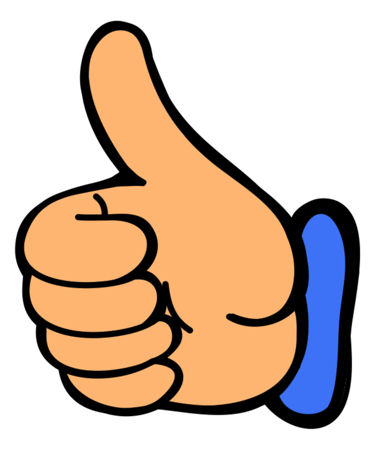 Cartoon Thumbs Up Clipart