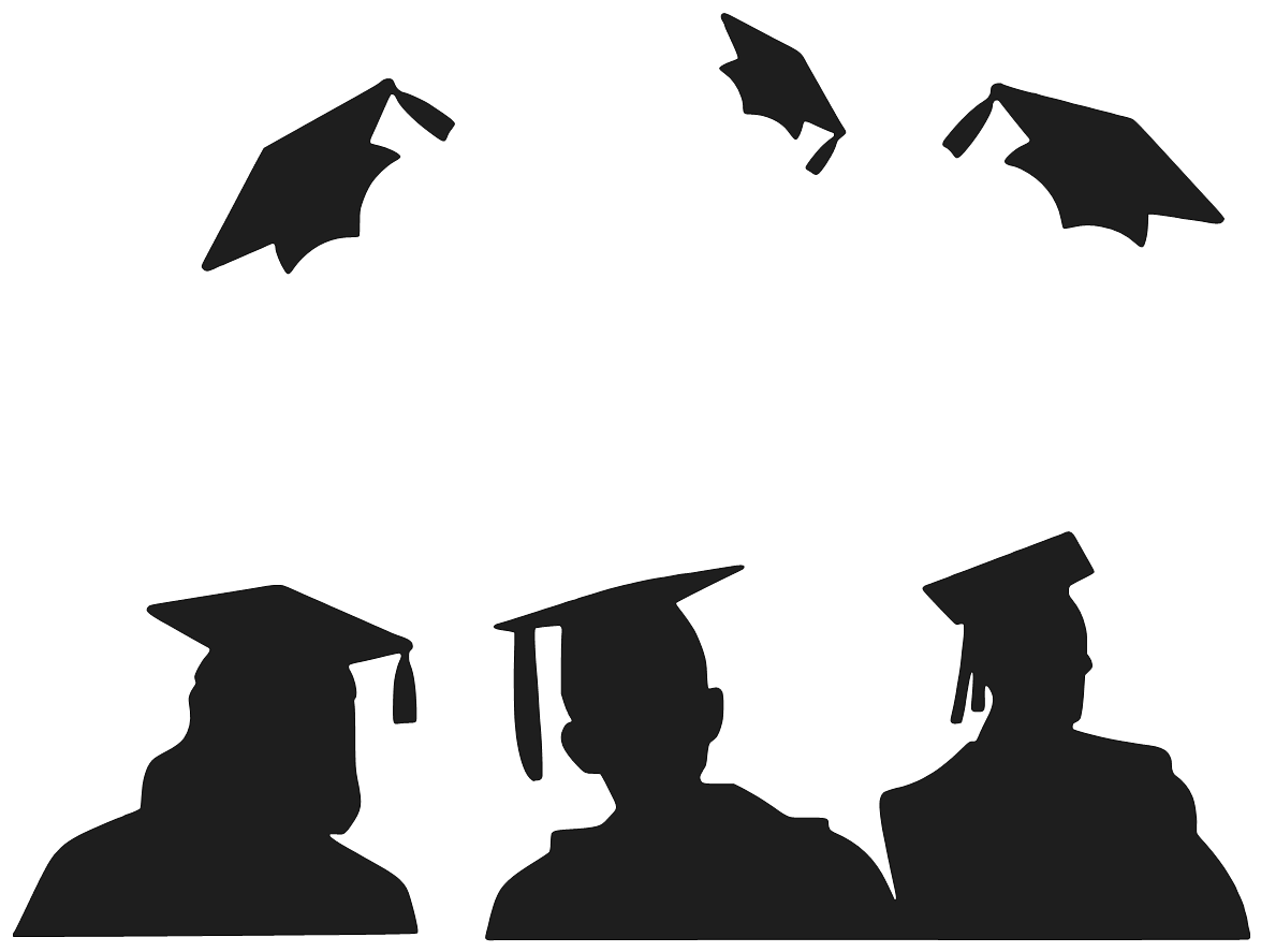Black Graduation Banner Clipart