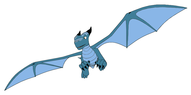 Free Flying Blue Dragon Clip Art