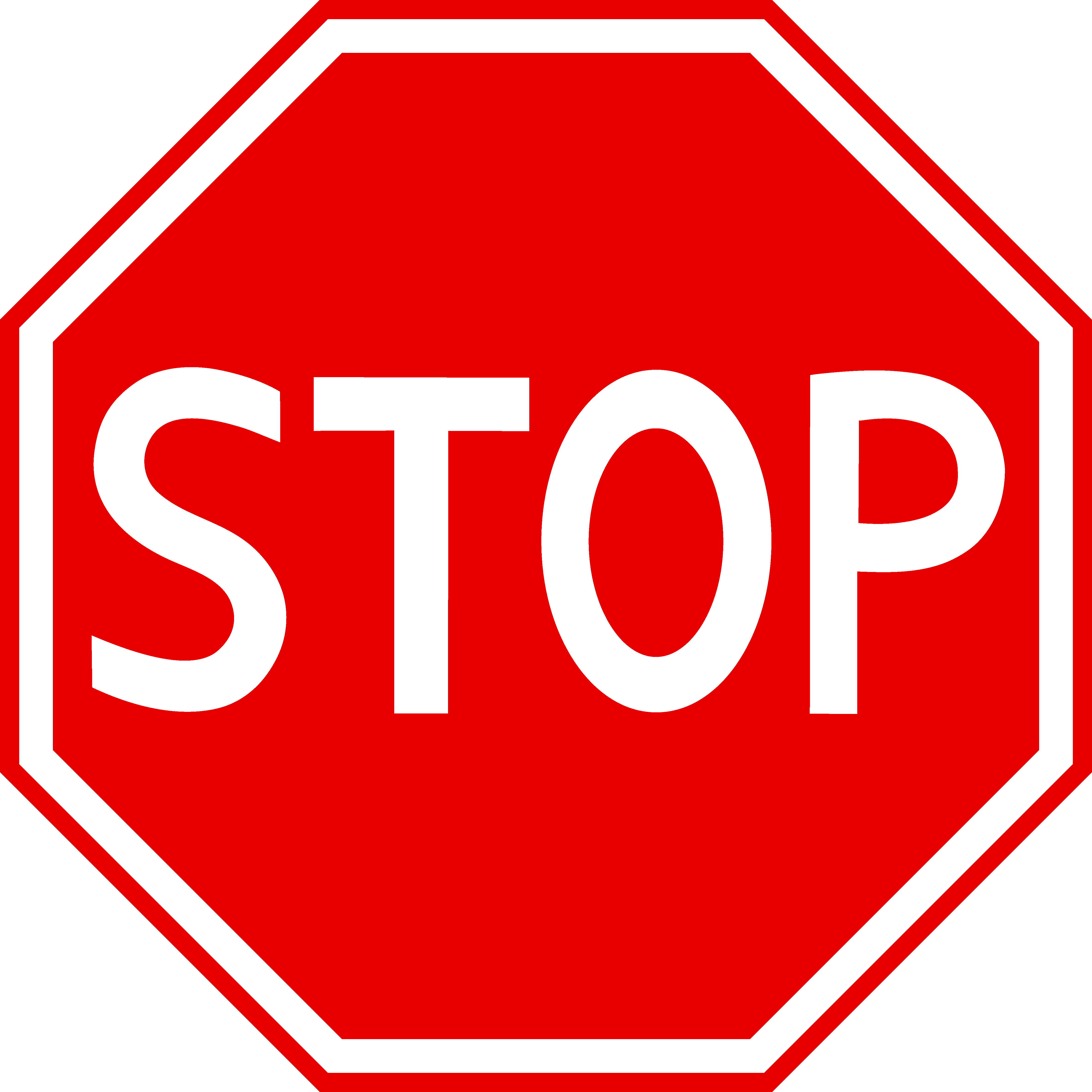 Stop sign shape clip art