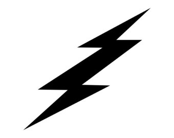 Lightning bolt decal | Etsy