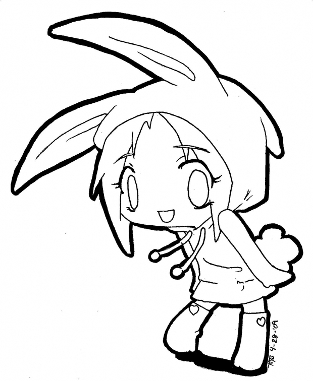 Cute Chibi Coloring Pages - CartoonRocks.com