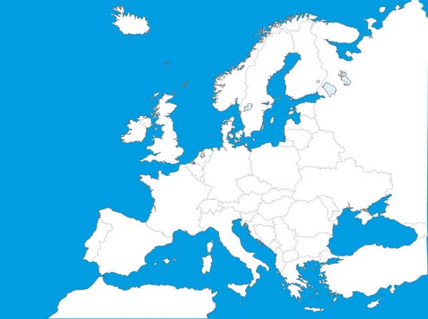 Map of europe clipart - HolidayMapQ.com Â®