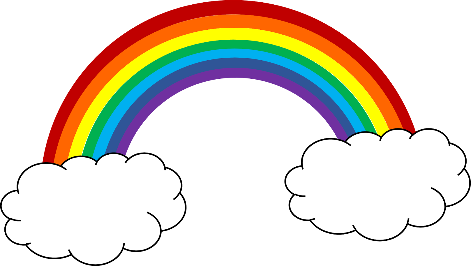 Rainbow with cloud clipart