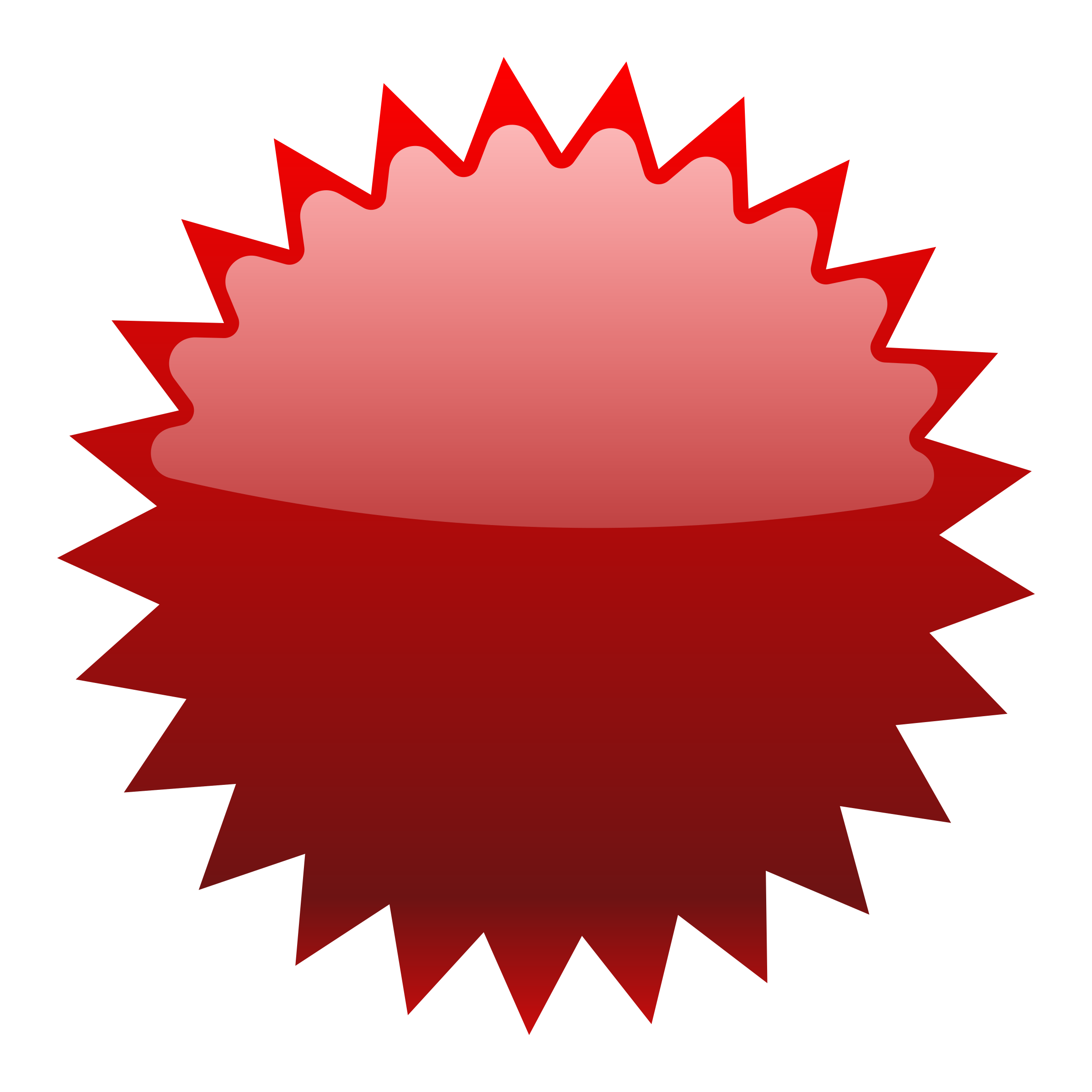 Clipart - Red Star Button