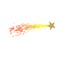 Shooting star to right clipart