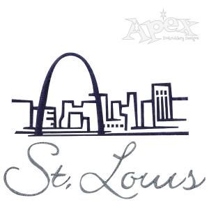 373 views St. Louis City Skyline Embroidery Design | Machine Embroidery ...