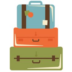 Cartoon suitcase clipart