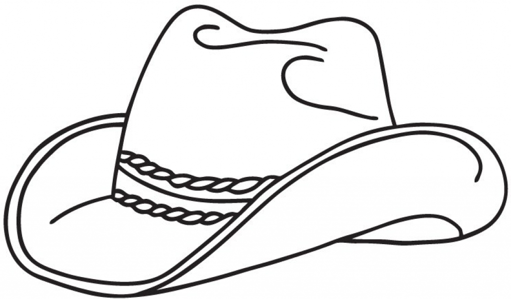 Elegant Cowboy Hat Coloring Page pertaining to Your property