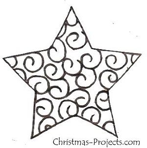 Christmas Craft Pattern - Ornate Star Template