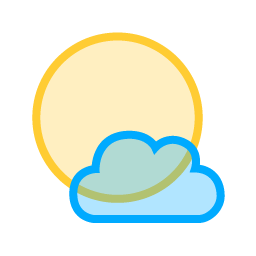 sunny to partly cloudy symbol icon | download free icons