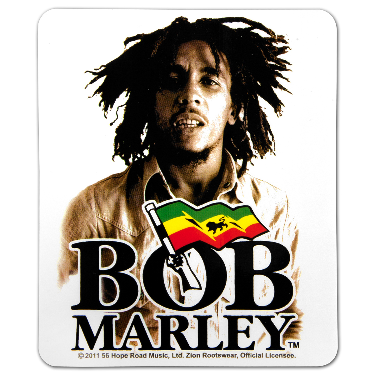 Bob Marley Sepia Logo Sticker | Musictoday Superstore